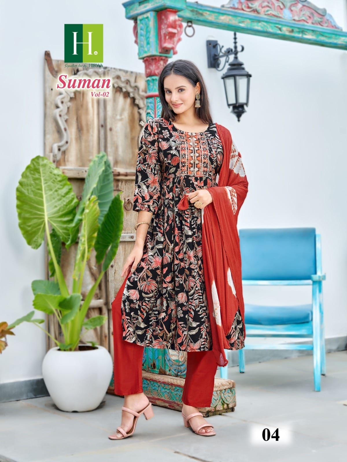 Hirwa Suman Vol 2 Printed Kurti With Bottom Dupatta Catalog
